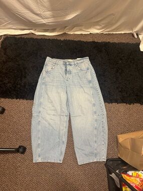 We The Free Good Luck Mid-Rise Barrel Jeans